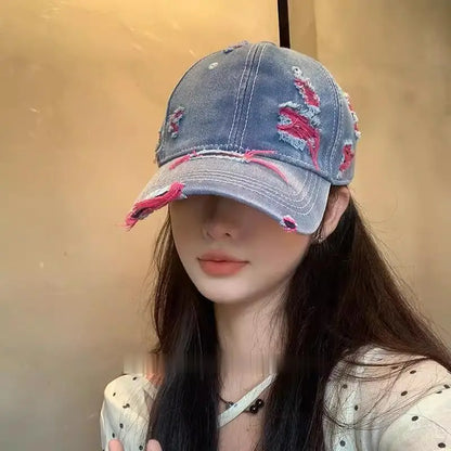 Retro Color Denim Baseball Cap