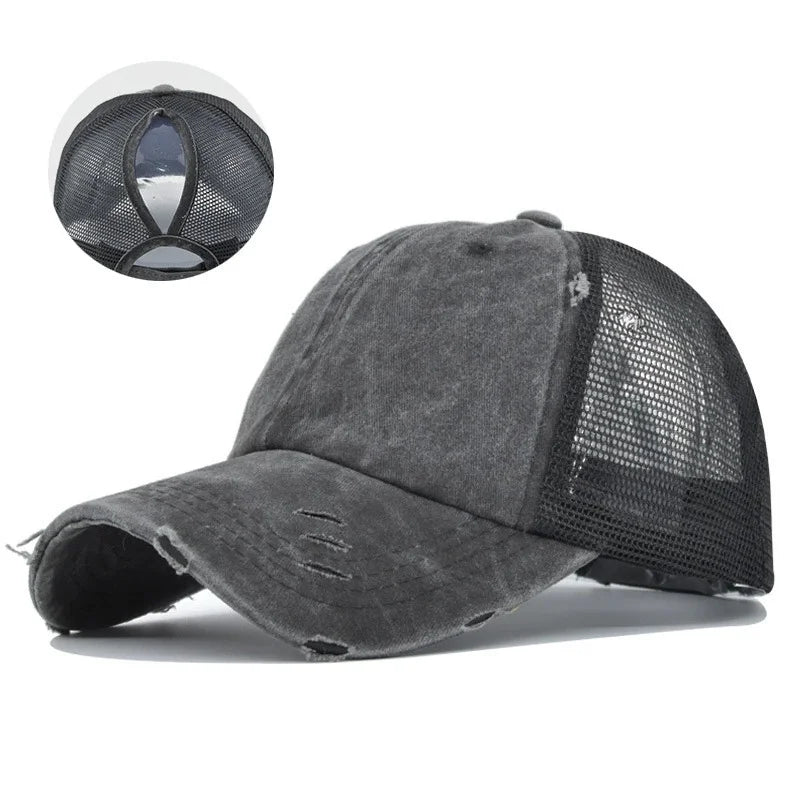 Washed Cotton Mesh Breathable Baseball Cap