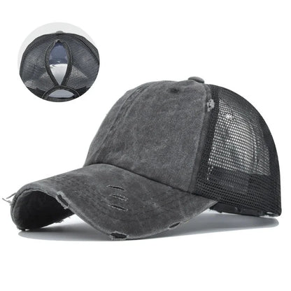Washed Cotton Mesh Breathable Baseball Cap