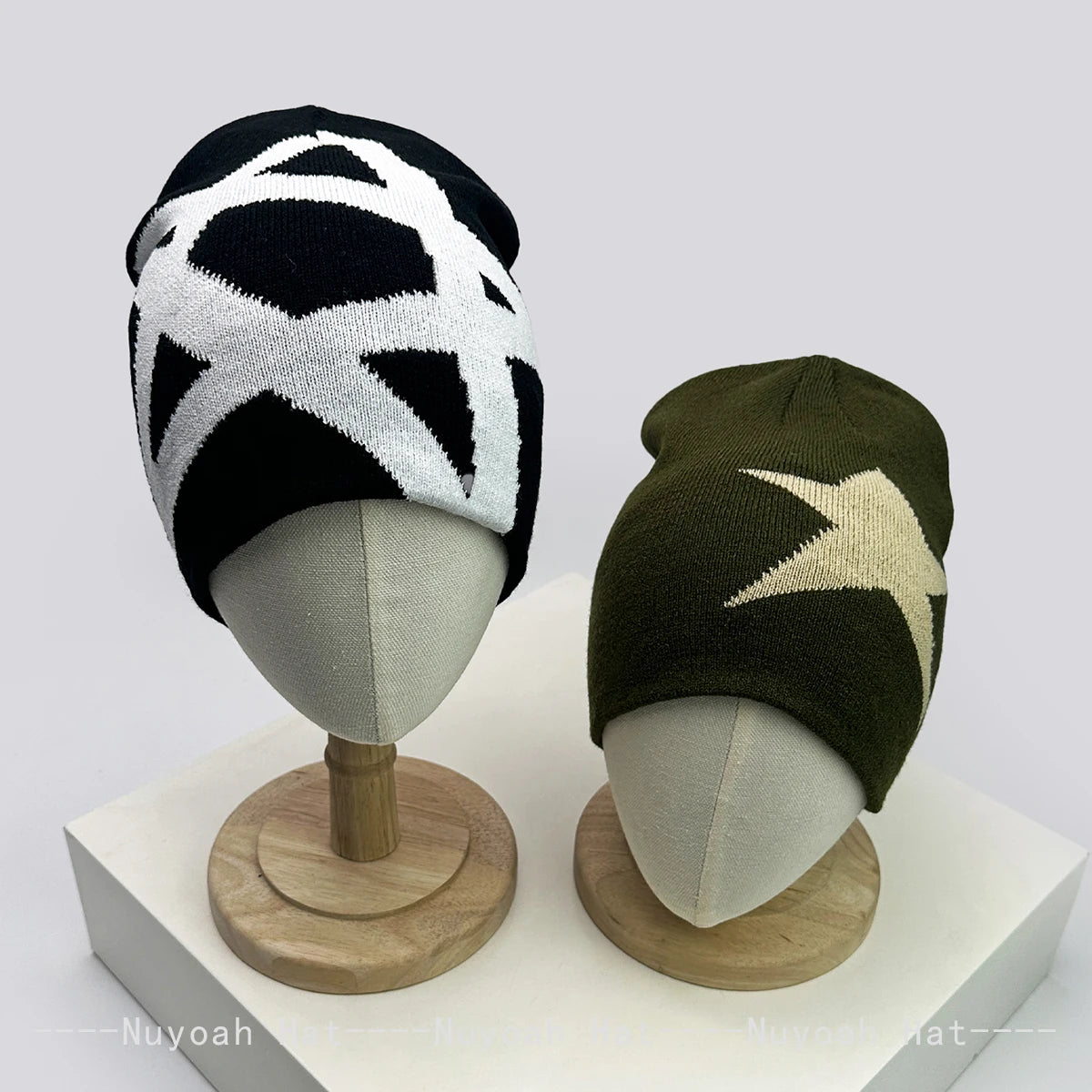 Warm Versatile Streetwear Fashion New Simple Star Hip Hop Beanies Niche Skate