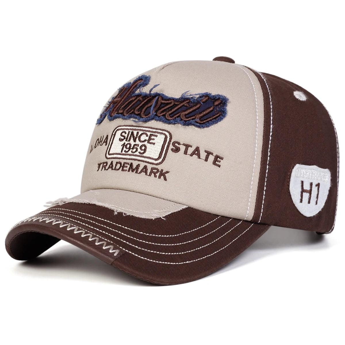 Unisex Aloha State Letter Embroidery Baseball Caps Spring and Autumn Sports Cap