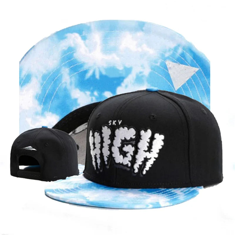 New Luxury Letters Fashion Flat Brim Snapback Hat For Men Women Adult Outdoor Adjustable Sun Baseball Cap