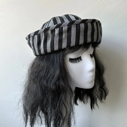 Japanese Korean Style Stripe Bucket Hat