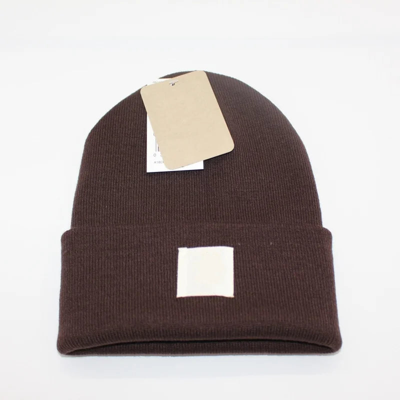 Multicolored Label Embroidery Workwear Woolen Hats Men Outdoor Keep Warm Cap