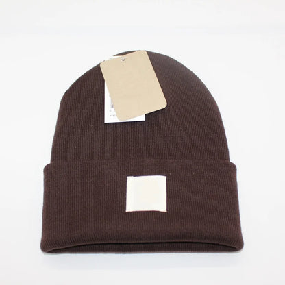 Multicolored Label Embroidery Workwear Woolen Hats Men Outdoor Keep Warm Cap