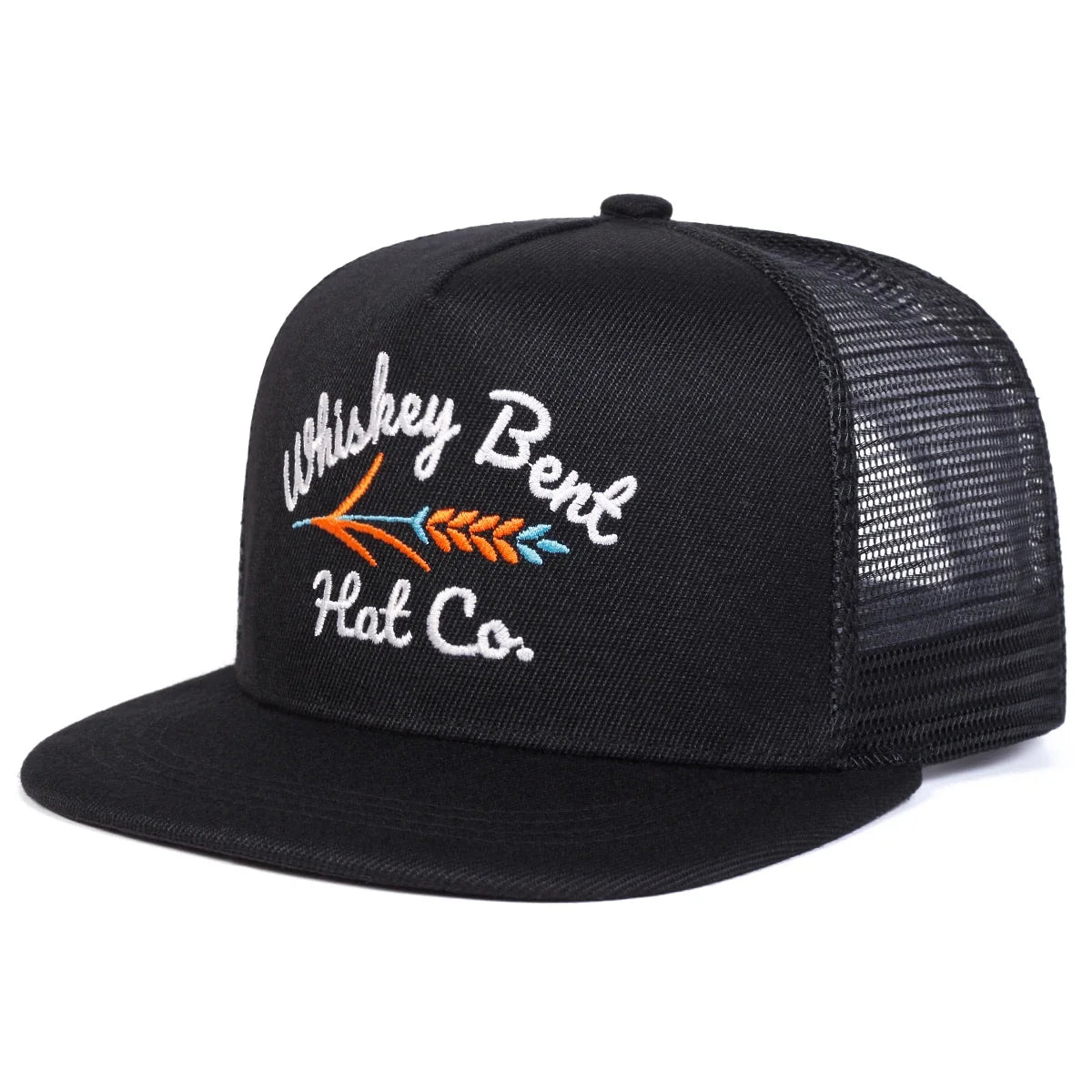 Unisex Whiskey Bent Letter Embroidery Hip-hop Net Hats Spring Summer