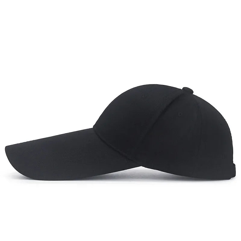Unisex Baseball Caps 14.5cm Visor Long Brim Solid Shade Sun Hat