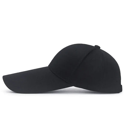 Unisex Baseball Caps 14.5cm Visor Long Brim Solid Shade Sun Hat