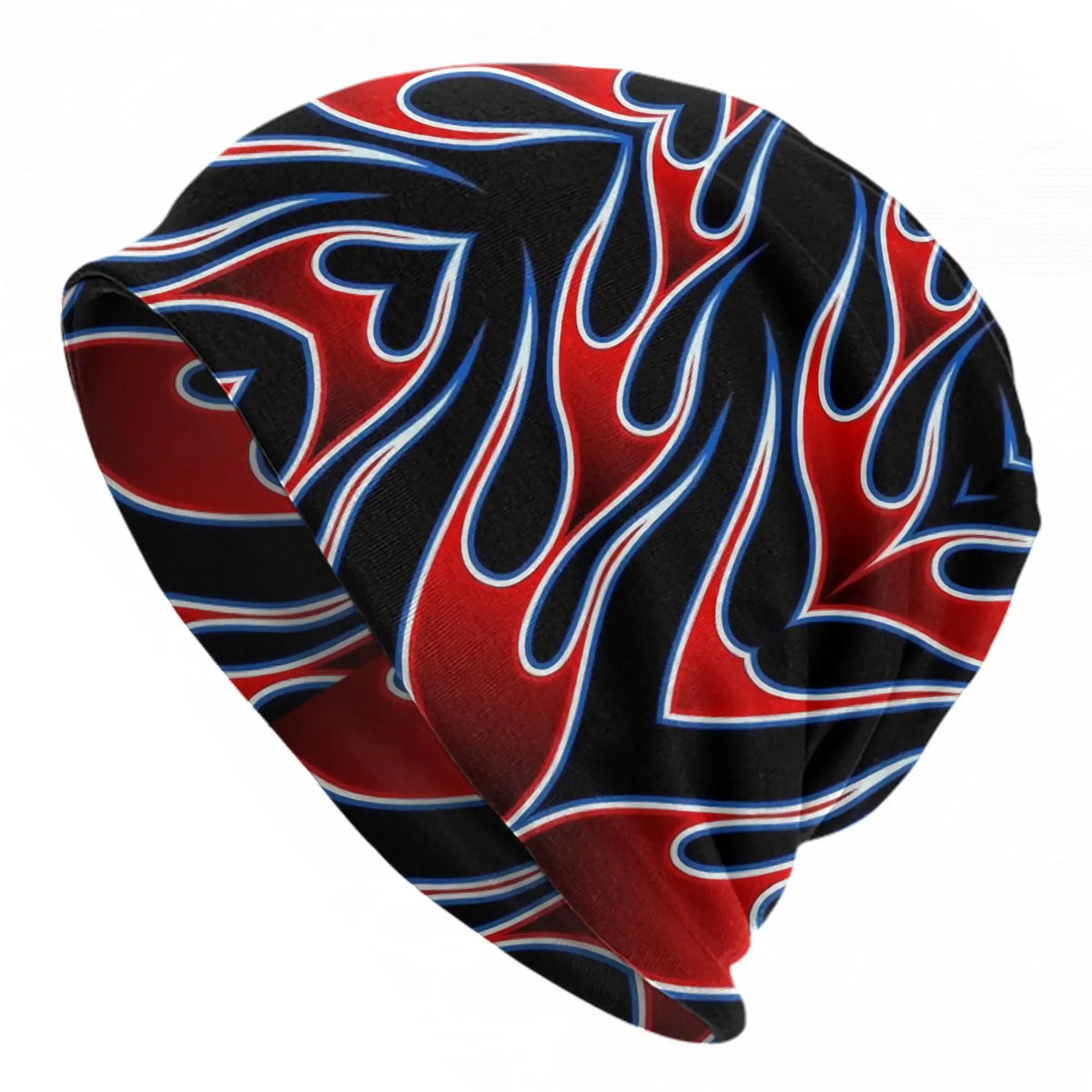 Red Black Chain Pattern Beanie Hats Bonnet Hats Men Women