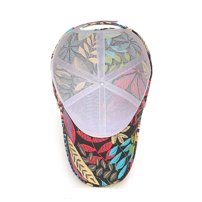New Spring and Summer Unisex Fashion Korean Style Leaf Pattern Baseball Cap