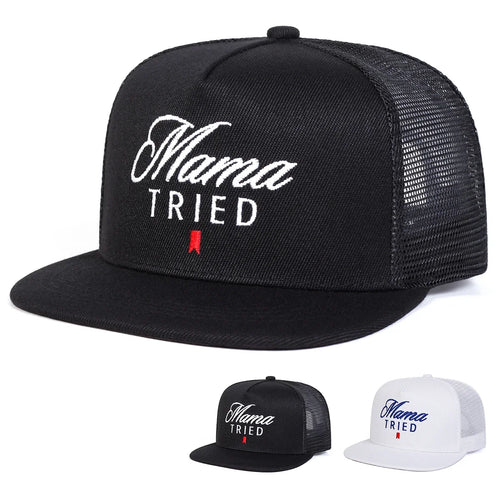 Unisex Mama Tried Letter Embroidery Hip-hop Net Hat Spring Summer