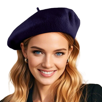 Free Shipping Wool Beret Hats For Women Men Solid Color Classic Beanie