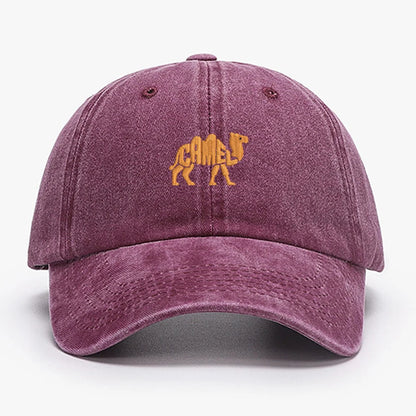 Camel Embroidered Exquisite Animal Vintage Cotton Baseball Caps Men Women