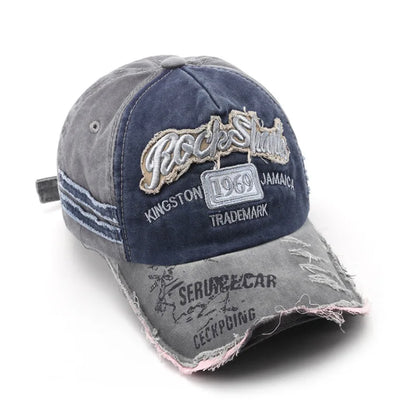 New Washed Fabric Trendy Distressed 1969 Baseball Cap