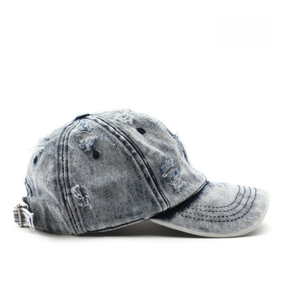 Y2K Style Cowboy Hole Washed Baseball Caps
