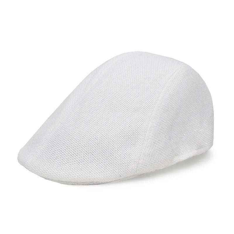 Men Berets Cap British Style 2024 New Autumn Summer Linen Hats