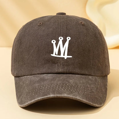 Washed Printed Baseball Cap Suitable for Men and Women