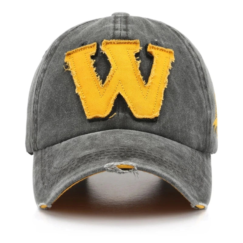 Women Men's Baseball Caps Letters W Embroidery Snapback Hip Hop Hat