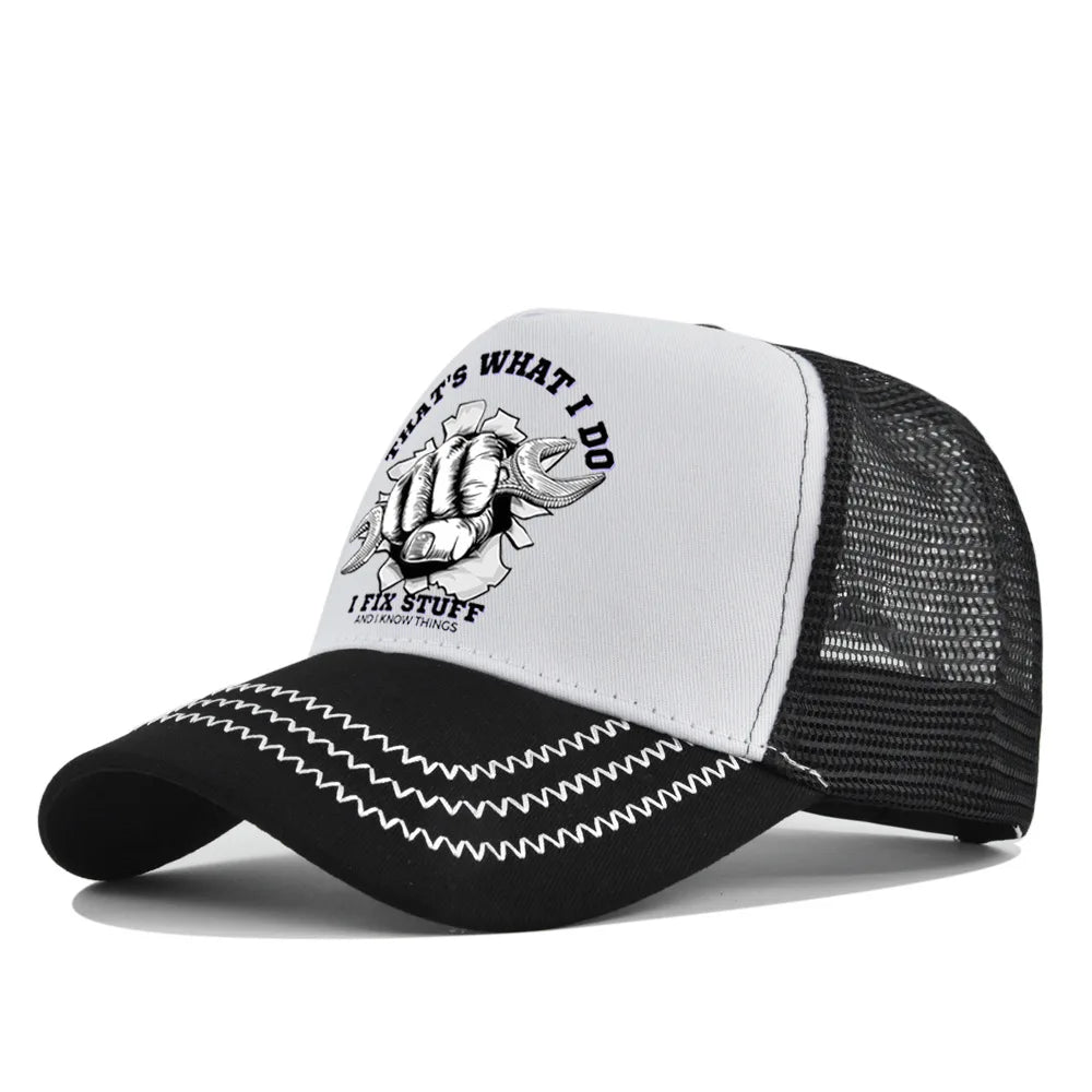 Spring Summer Printed Mesh Breathable Baseball Cap