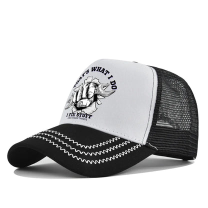 Spring Summer Printed Mesh Breathable Baseball Cap