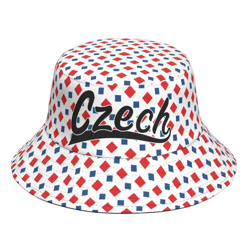 Czech Republic Fisherman Hats Custom Name Number Team Logo Bucket Cap