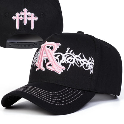 Unisex R Cross Embroidery Baseball Caps Spring Autumn Outdoor Adjustable Casual Hats Sunscreen Hat Sports Cap