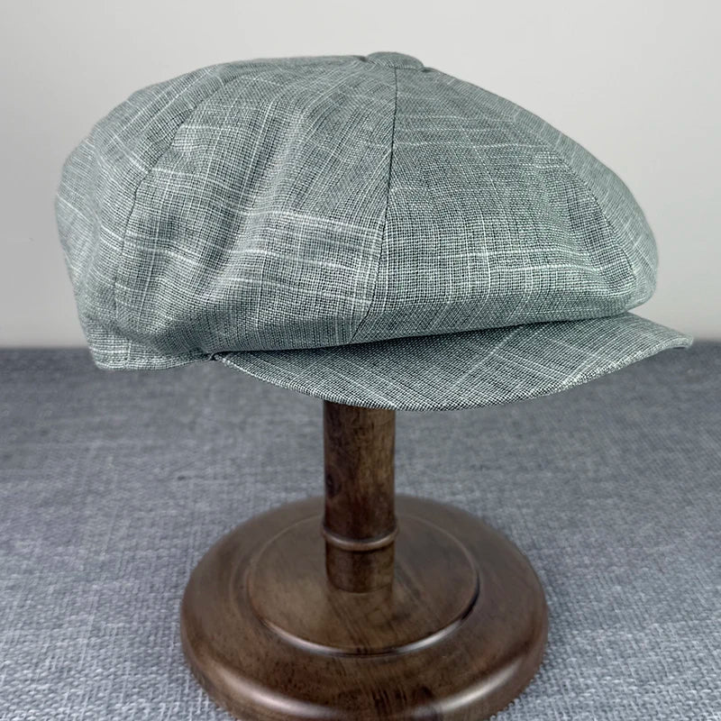 Summer Newsboy Caps Flax Breathable Gatsby Cap