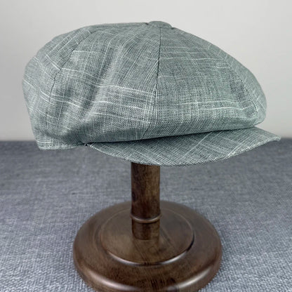 Summer Newsboy Caps Flax Breathable Gatsby Cap