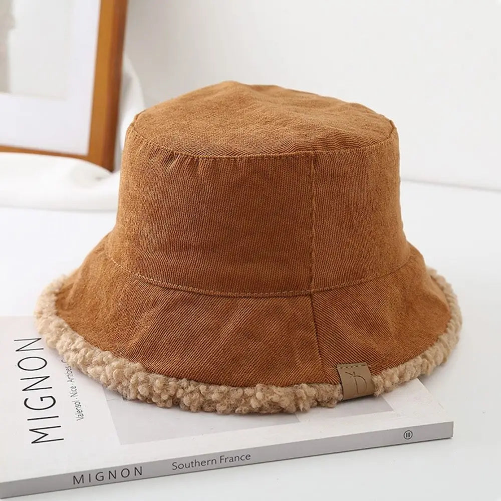 Trendy Lambswool Winter Bucket Hat