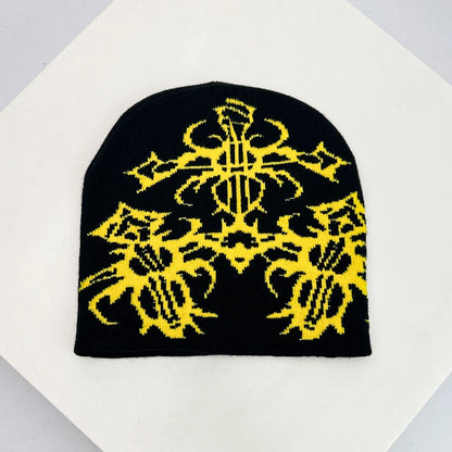 European Style Pattern Wool Knitted Hats Personal Warm Hip Hop