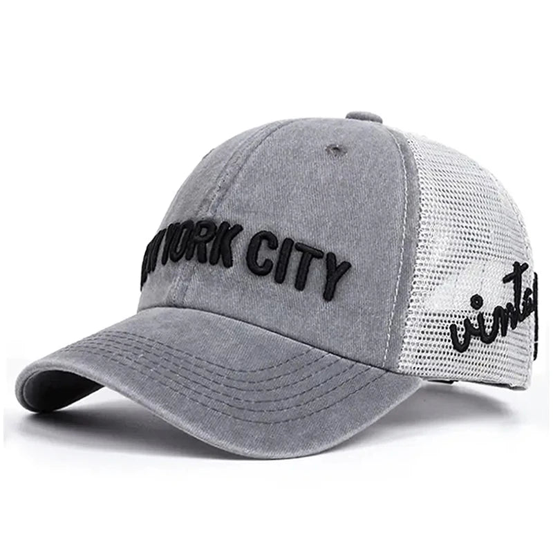 Fashion Baseball Hat New York City Embroidered Breathable Mesh Hat Street Hip Hop