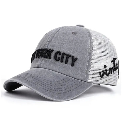 Fashion Baseball Hat New York City Embroidered Breathable Mesh Hat Street Hip Hop