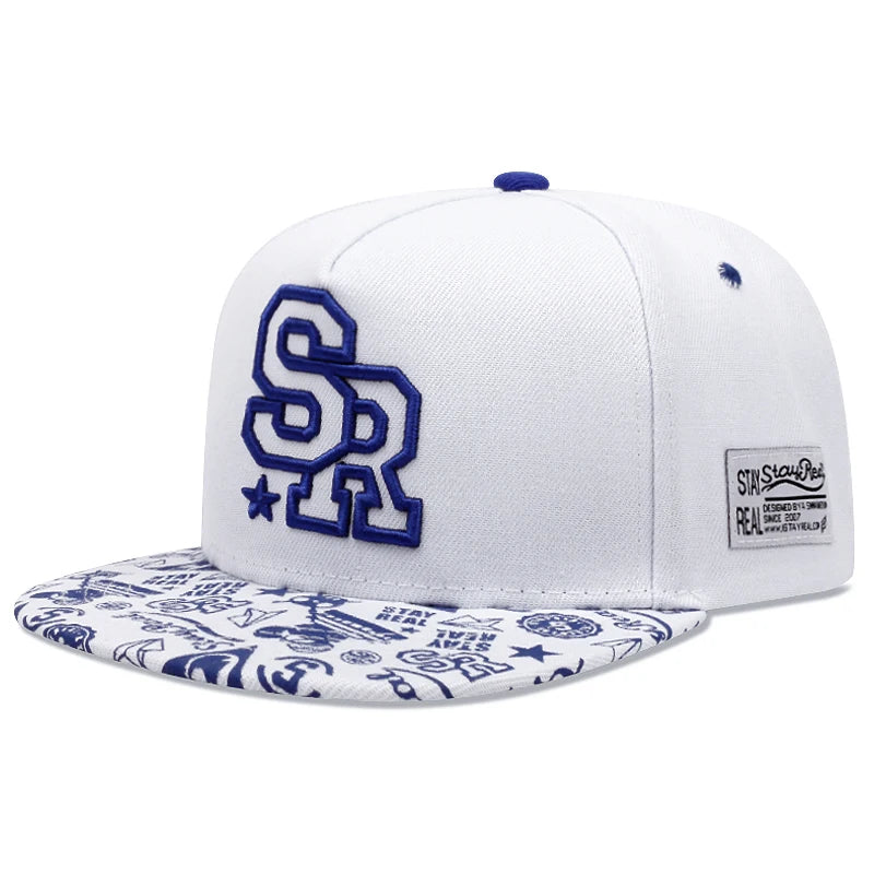 SnapbackHat Letter SR Embroidery Outdoor Leisure Sunshade Hat