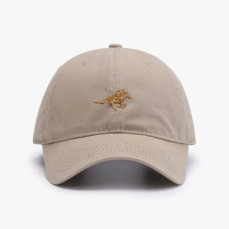 Embroidery Horse Racing Men Baseball Cap Soft Cotton Sun Hats Women Snapback