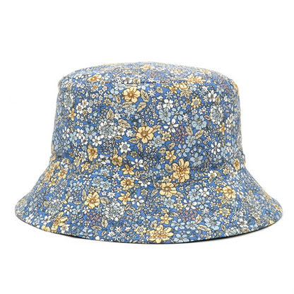 Spring Summer Small Floral Print Bucket Hat