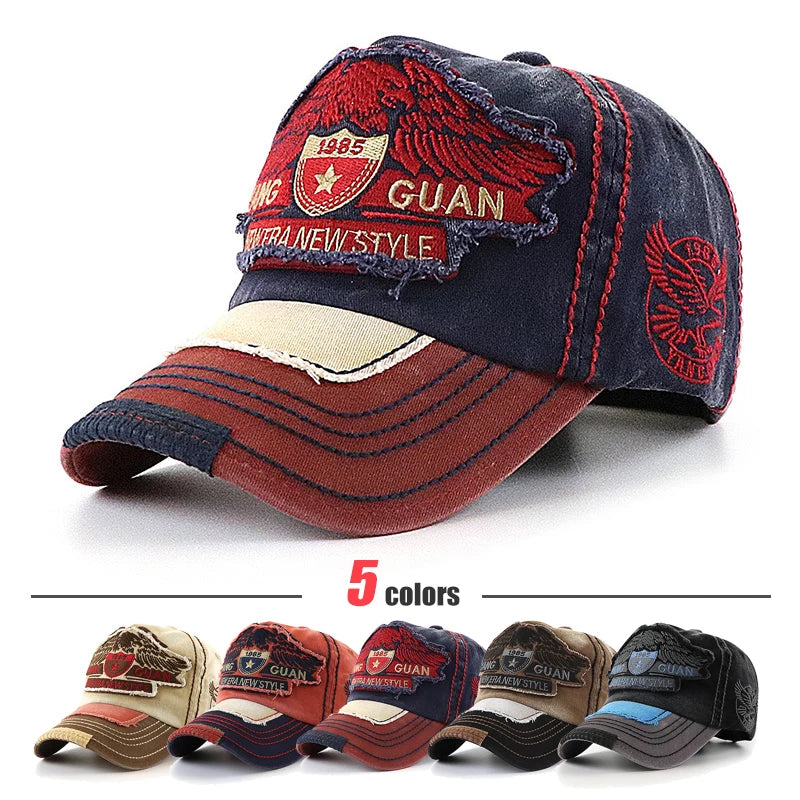 Eagle Soars In The Sky And Flies Freely Eagle Embroidered Large Head Baseball Cap