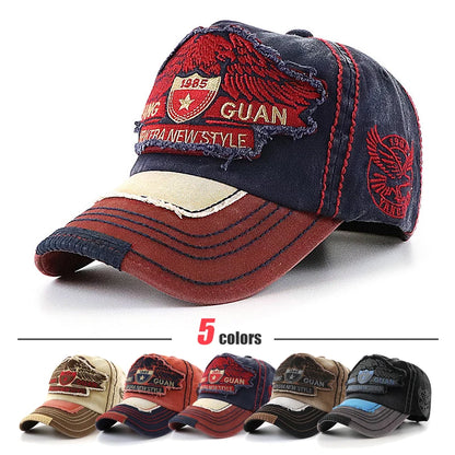 Eagle Soars In The Sky And Flies Freely Eagle Embroidered Large Head Baseball Cap