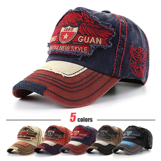 Eagle Soars In The Sky And Flies Freely Eagle Embroidered Large Head Baseball Cap