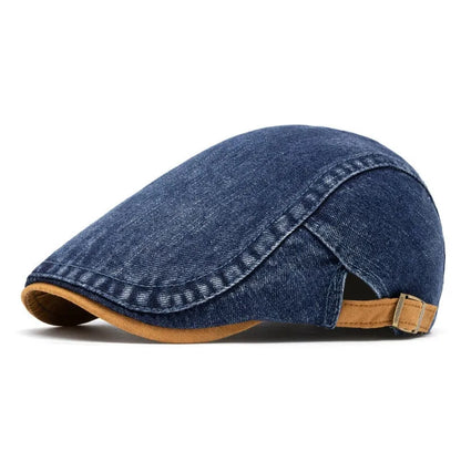 Four Seasons Cotton Solid Newsboy Caps Men Flat Peaked Cap Women