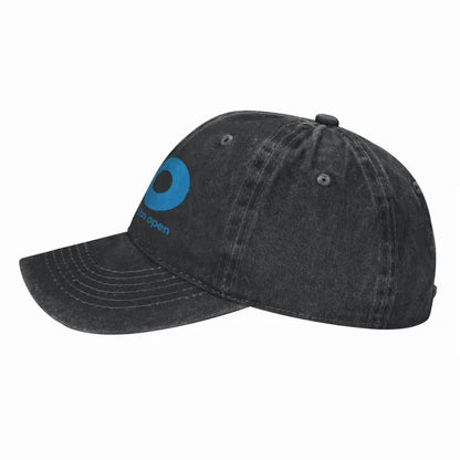 Australian Open AO Print Baseball Cap Vintage Washed Cotton Denim