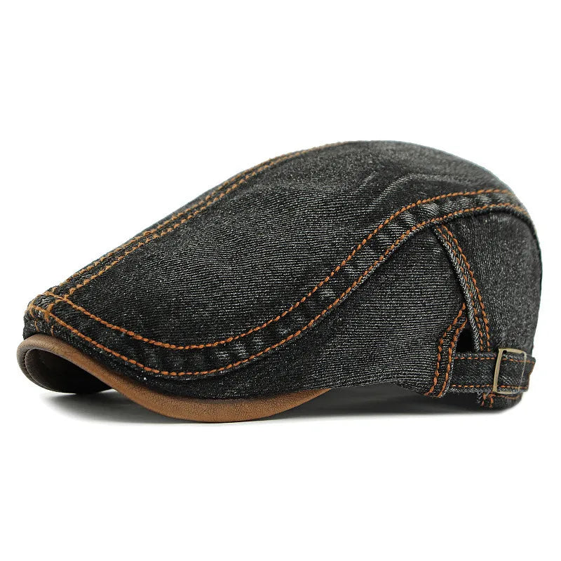 Four Seasons Cotton Solid Newsboy Caps Flat Peaked Cap