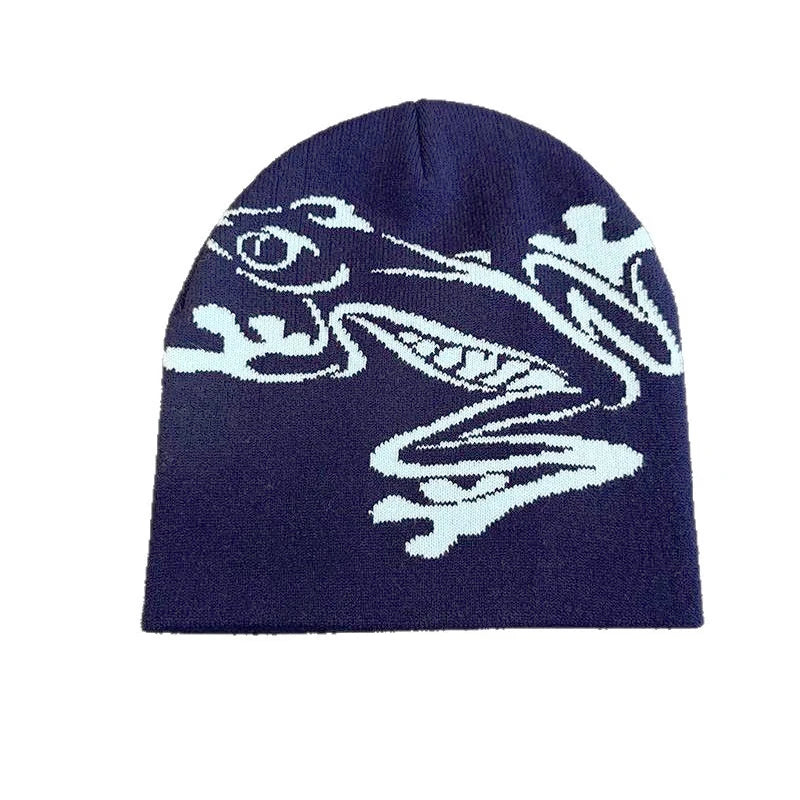 Tree Frog Pattern Beanie Knitted Cap For Men & Women