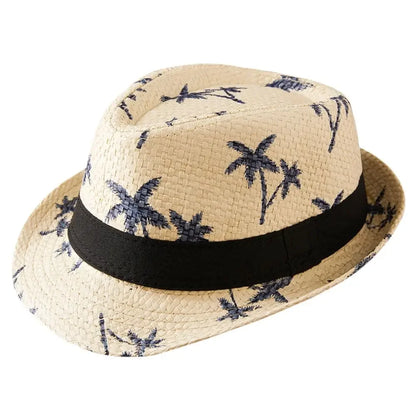 Straw Sun Hat Casual Breathable Cowboy Wide Brim Jazz Hat