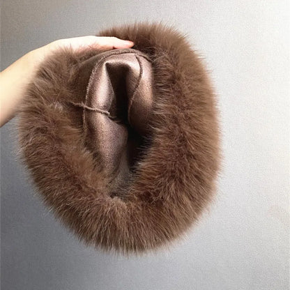 Winter Women Girls Casual Artificial Fur Beanie Caps