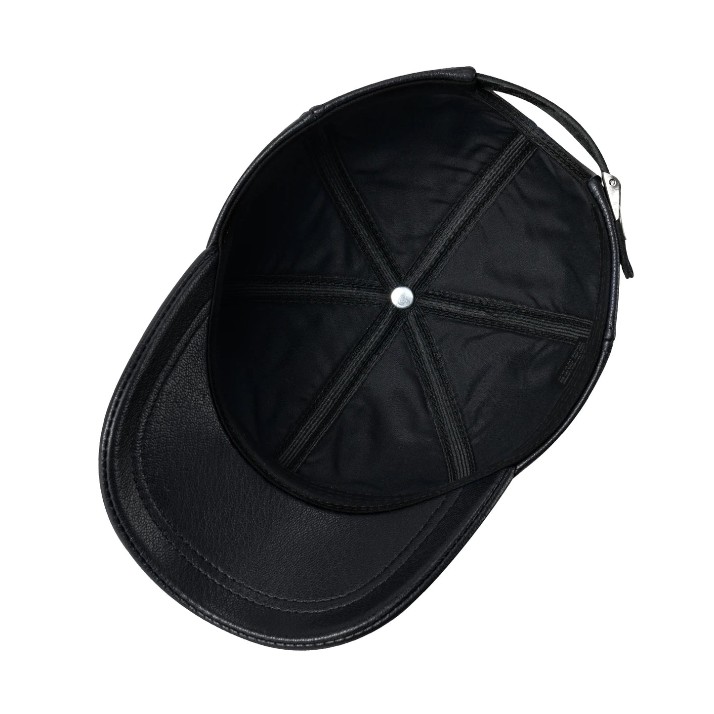 Men's Adjustable Baseball Cap Winter Driving Hunting Fishing Hat Genuine Leather Ivy