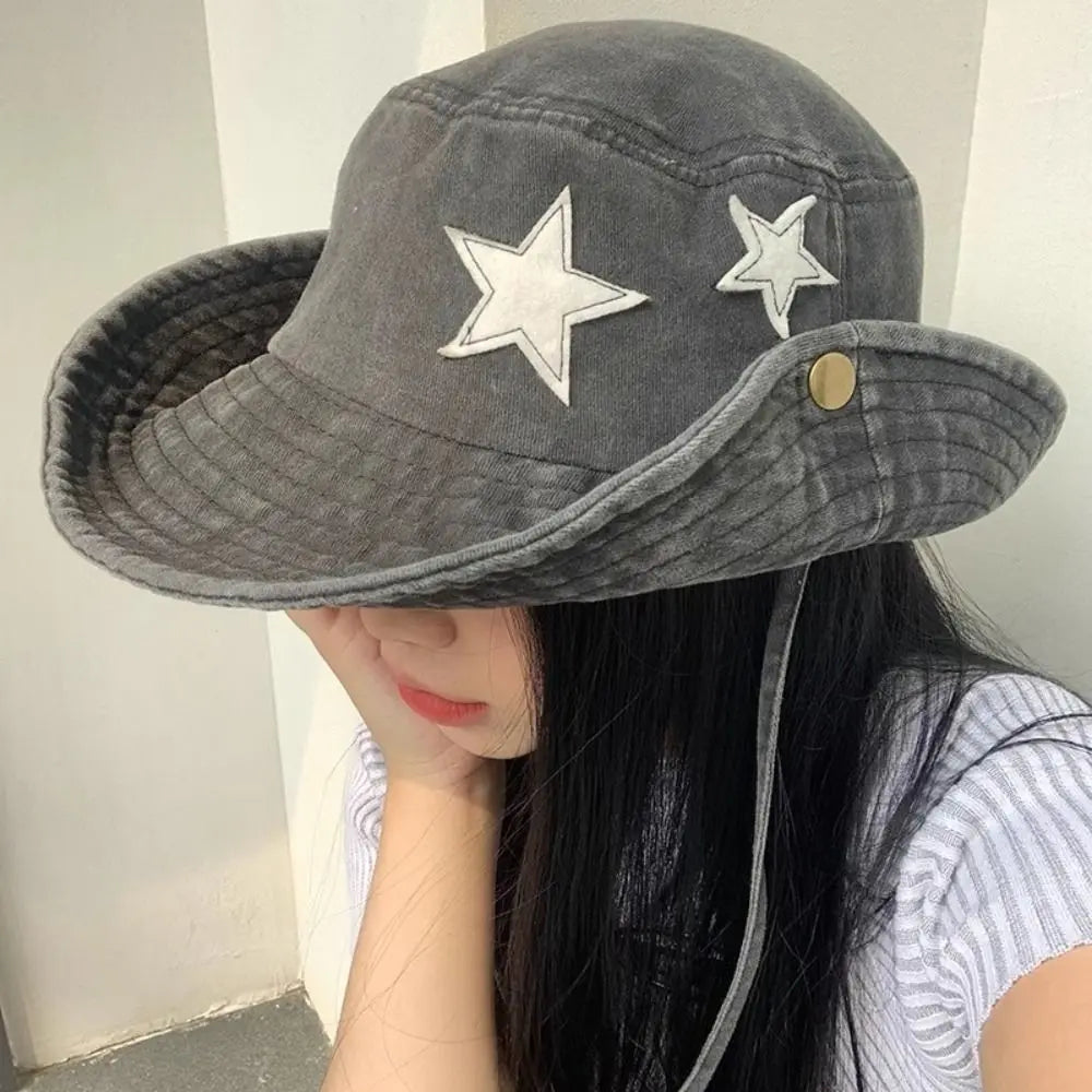 Windproof Vintage Washed Denim Hat