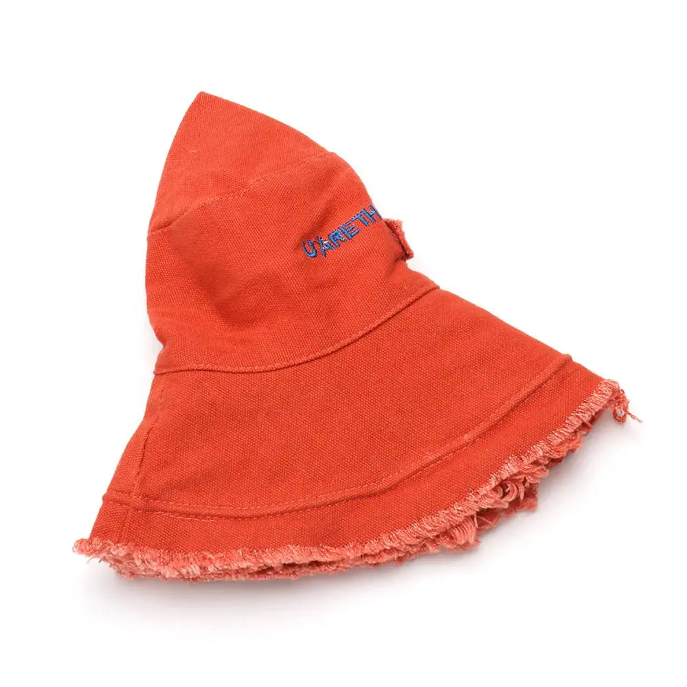 Women Outdoor Sunscreen Bucket Hat Cotton Sun Caps Fisherman Cap