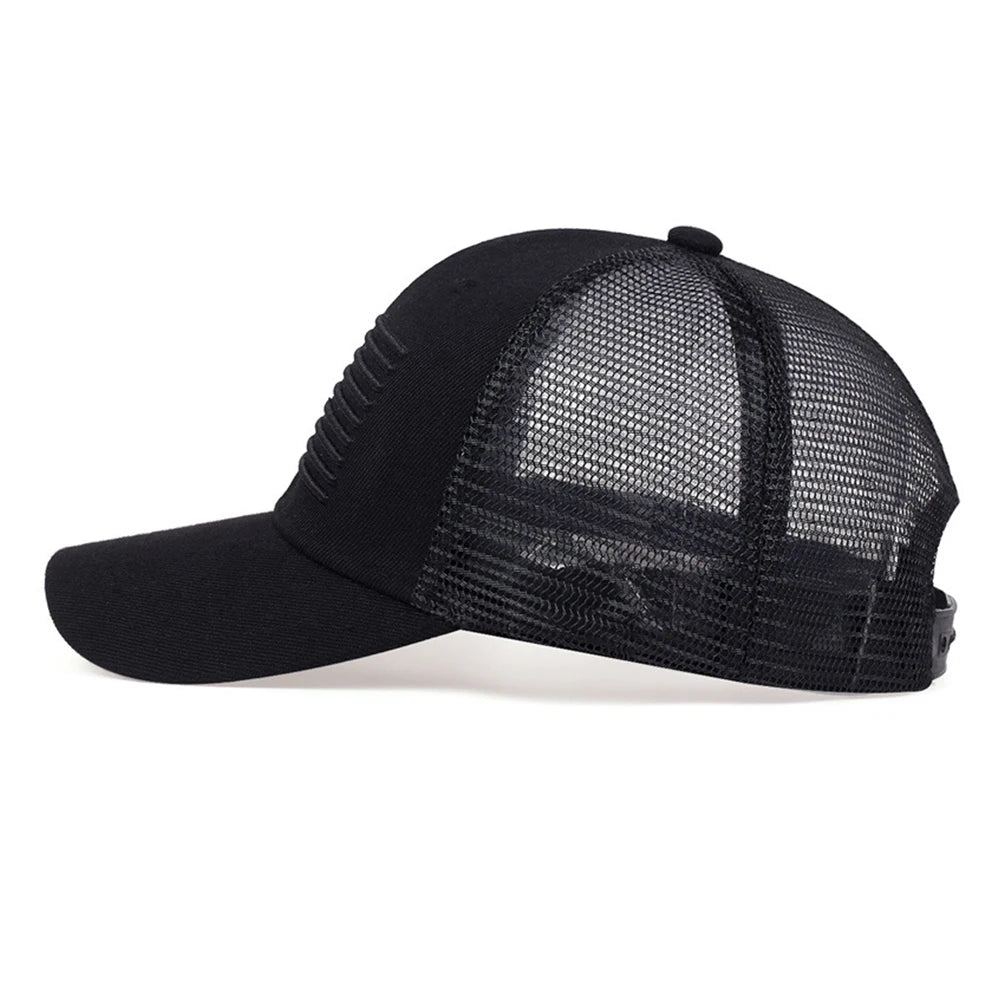 American Flag Embroidery Baseball Hat Adjustable UV Protect Duck Tongue Cap