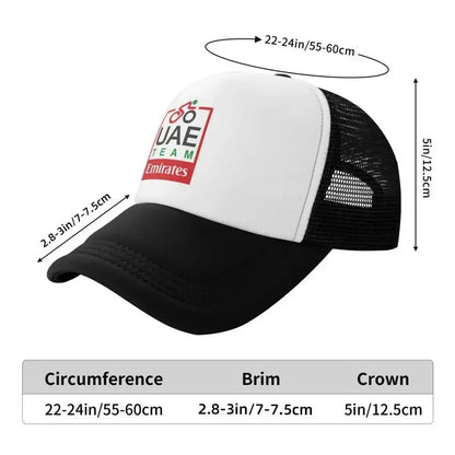 UAE Road Vehicle Print Mesh Baseball Cap Summer