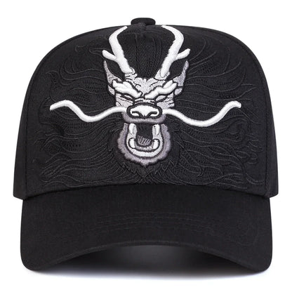 Unisex Dragon Embroidery Baseball Caps Spring and Autumn